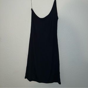 Black one strap mini dress